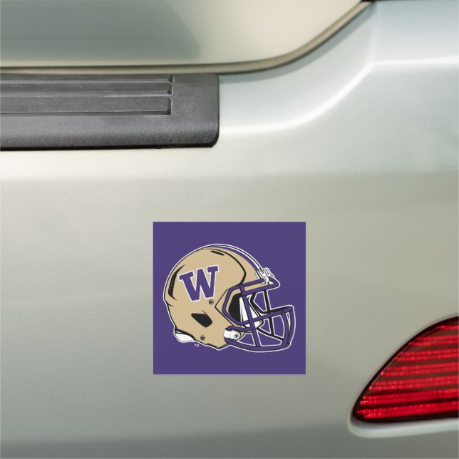 Washington Huskies Football Helmet Design Car Magnet (In Situ)