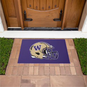 Washington Huskies Football Helmet Design Doormat
