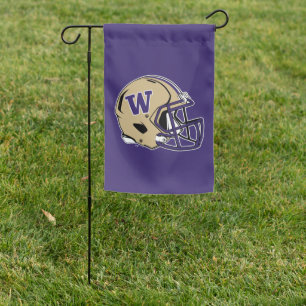 Washington Huskies Football Helmet Design Garden Flag