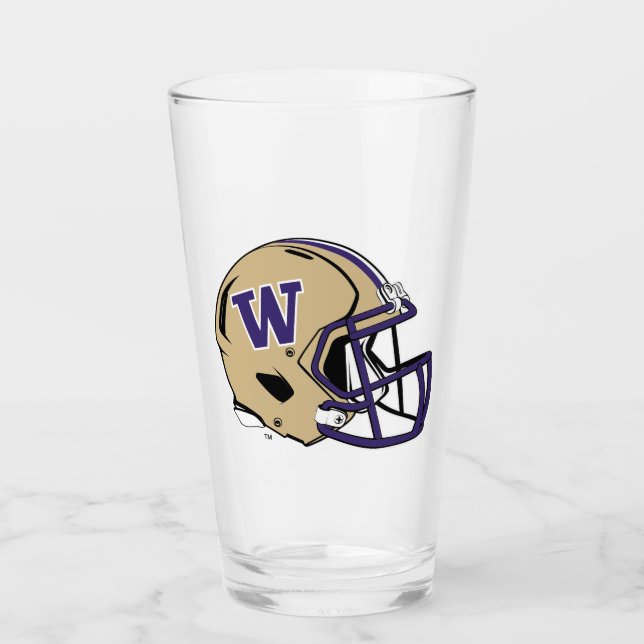 Washington Huskies Football Helmet Design Glass (Front)