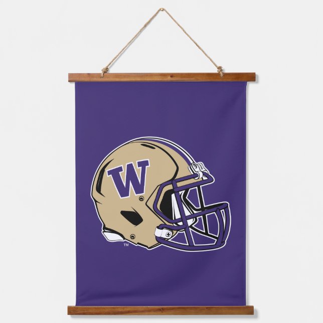 Washington Huskies Football Helmet Design Hanging Tapestry (Front)
