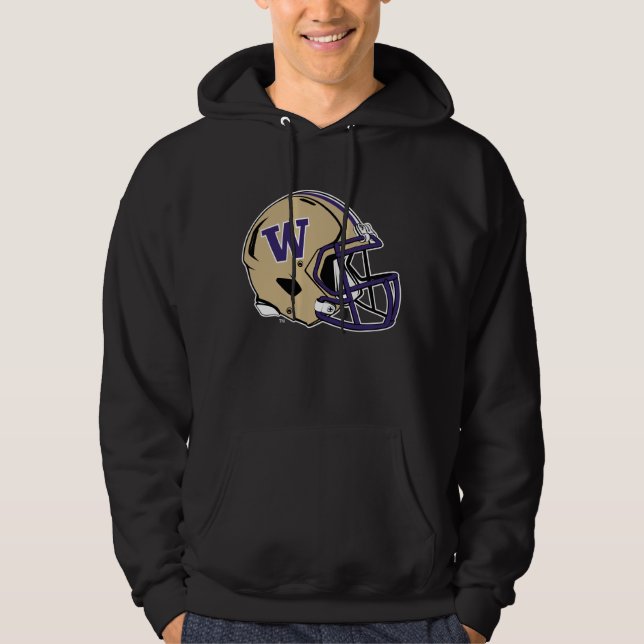 Washington Huskies Football Helmet Design Hoodie (Front)