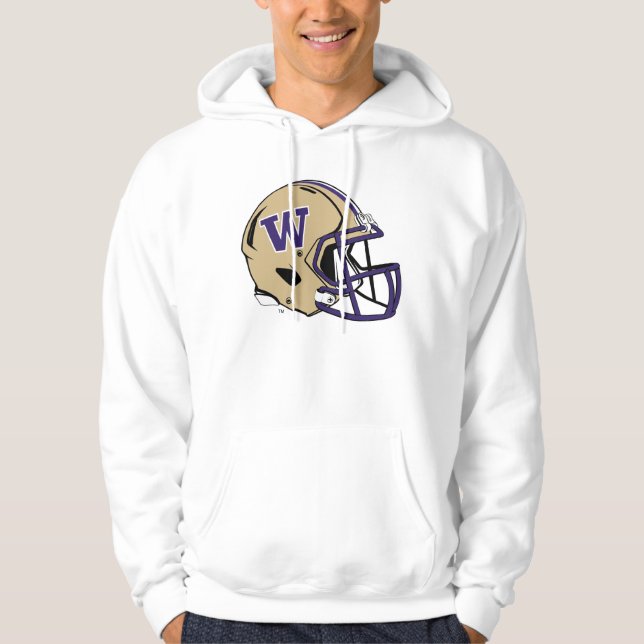 Washington Huskies Football Helmet Design Hoodie (Front)