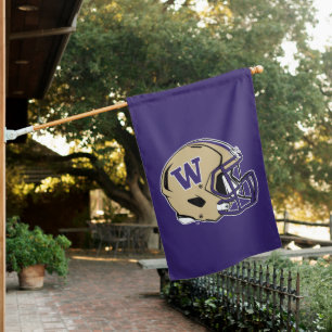 Washington Huskies Football Helmet Design House Flag