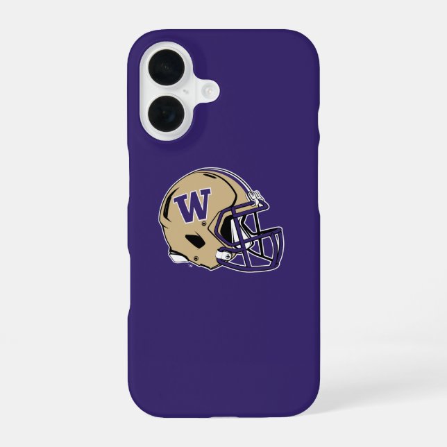 Washington Huskies Football Helmet Design iPhone Case (Back)
