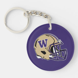 Washington Huskies Football Helmet Design Keychain