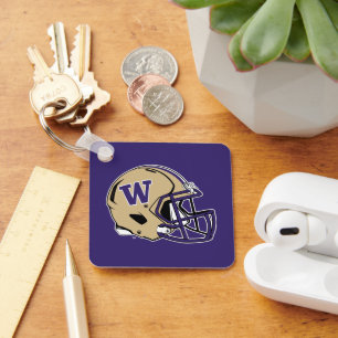 Washington Huskies Football Helmet Design Keychain