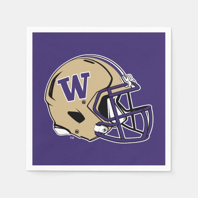 Washington Huskies Football Helmet Design Napkins (Front)
