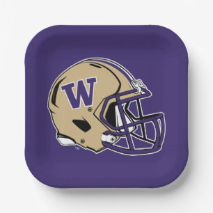 Washington Huskies Football Helmet Design Paper Plates