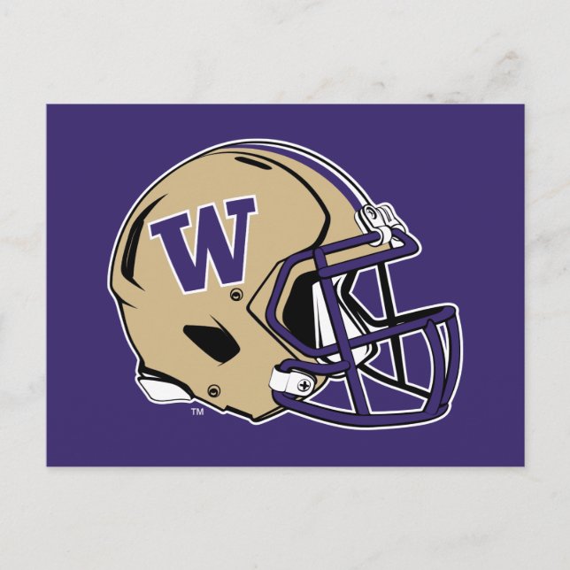 Washington Huskies Football Helmet Design Postcard (Front)