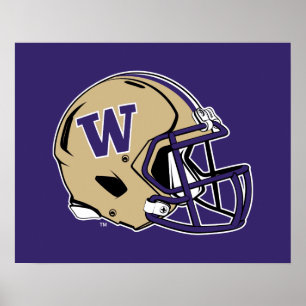 Washington Huskies Football Helmet Design Poster