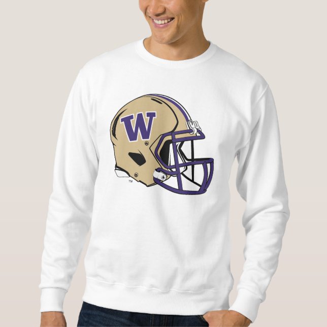 Washington Huskies Football Helmet Design Sweatshirt (Front)