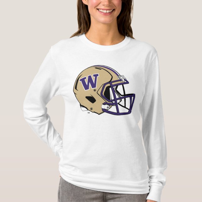Washington Huskies Football Helmet Design T-Shirt (Front)