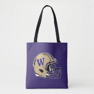 Washington Huskies Football Helmet Design Tote Bag