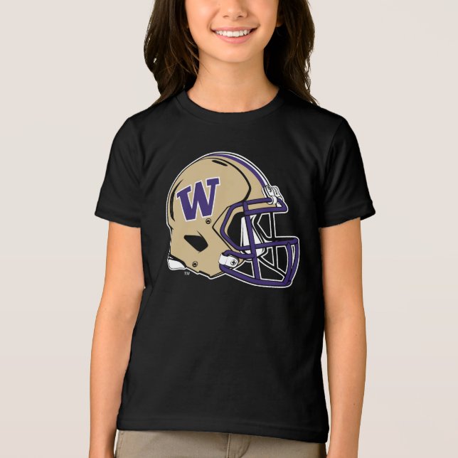 Washington Huskies Football Helmet Design Tri-Blend Shirt (Front)