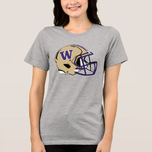 Washington Huskies Football Helmet Design Tri-Blend Shirt