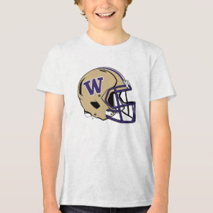 Washington Huskies Football Helmet Design Tri-Blend Shirt