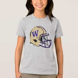 Washington Huskies Football Helmet Design Tri-Blend Shirt