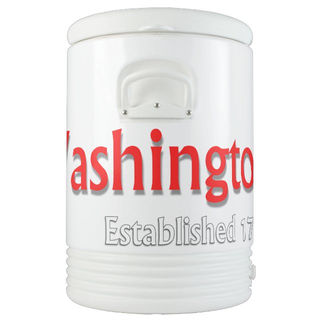 Washington Igloo Beverage Cooler, Ten Gallon Cooler (Left)