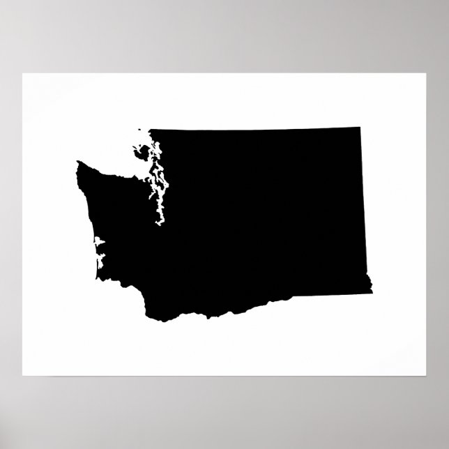 Washington in Black and White Poster (Front)