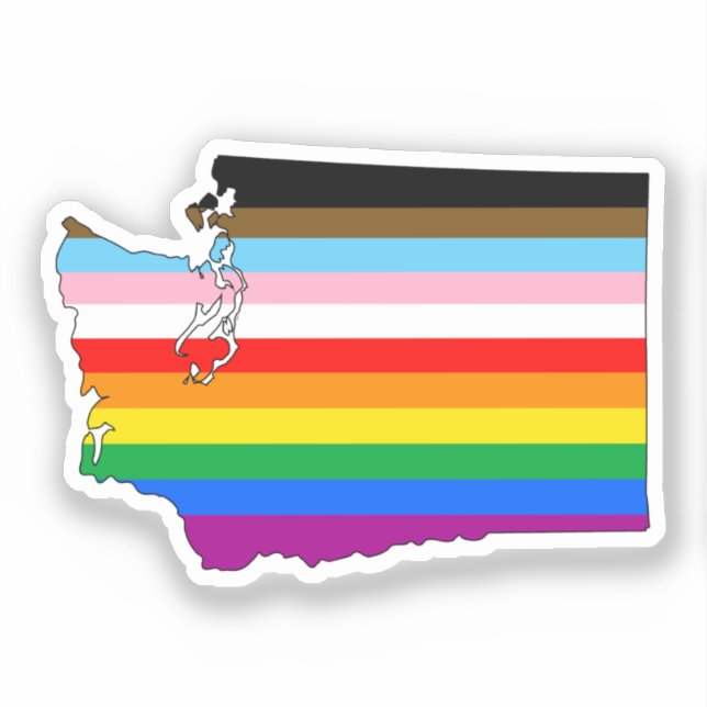 Washington Inclusive Pride Sticker (Front)