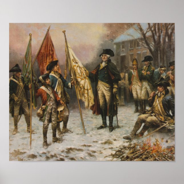 Washington Inspecting The Captured Colors After Th Poster (Front)