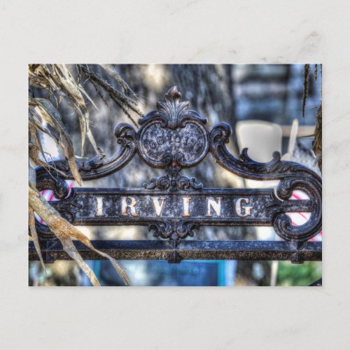 Washington Irving Grave Marker Postcard