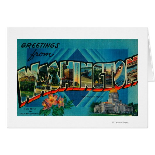Washington - Large Letter Scenes 2 Cards (Front Horizontal)