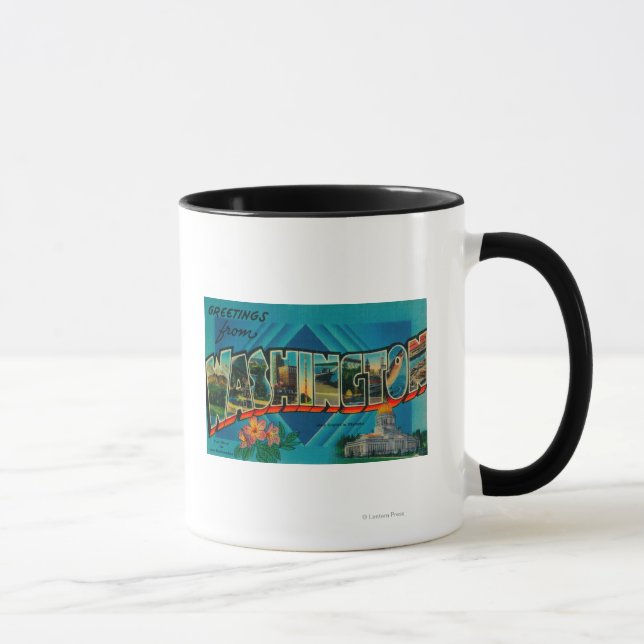 Washington - Large Letter Scenes 2 Mug (Right)