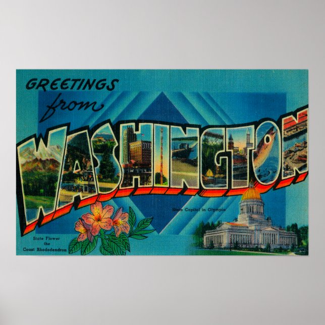 Washington - Large Letter Scenes 2 Poster (Front)