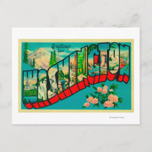 Washington - Large Letter Scenes Postcard