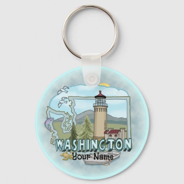 Washington Lighthouse  Keychain (Front)