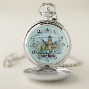 Washington Lighthouse  Pocket Watch