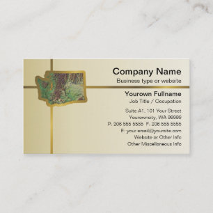 Washington Map Business Card