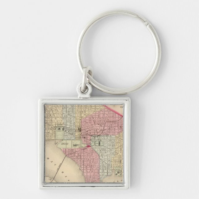 Washington Map by Mitchell Keychain (Front)