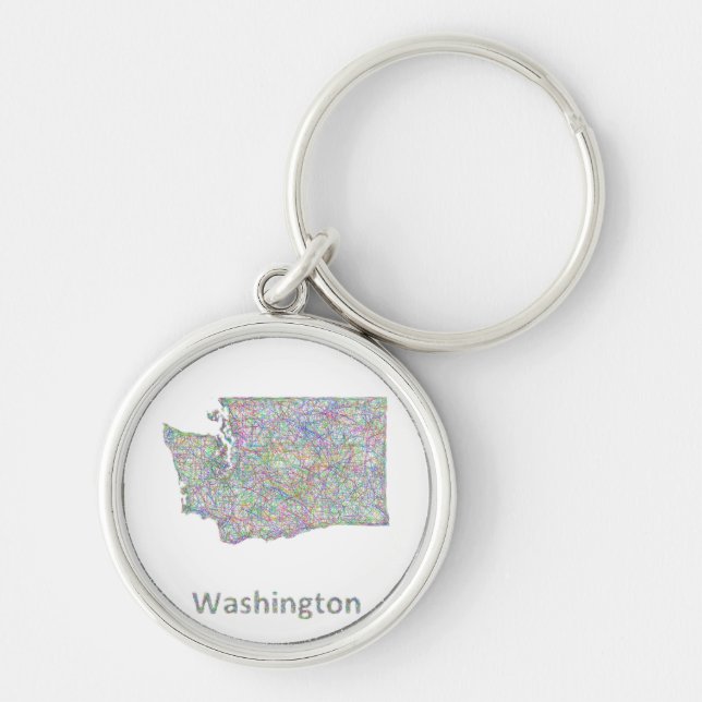Washington map keychain (Front)