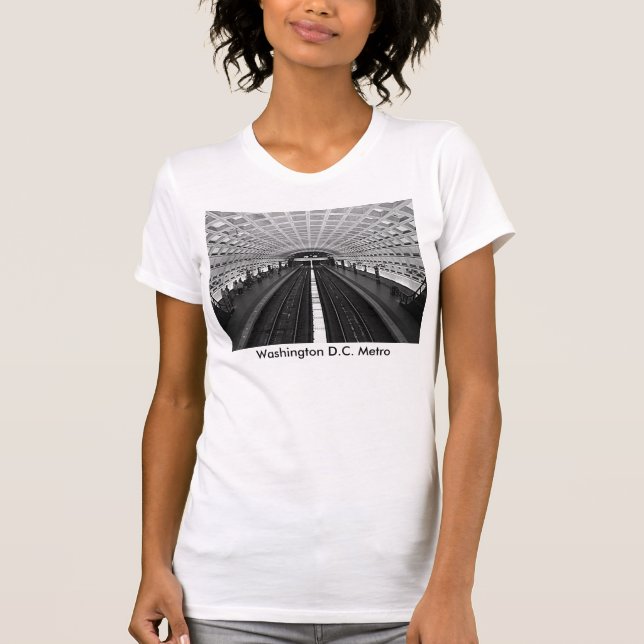 Washington Metro Station Looking at the Rails T-Shirt (Front)