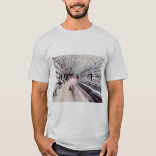 Washington Metro Subway Watercolor Painting T-Shirt