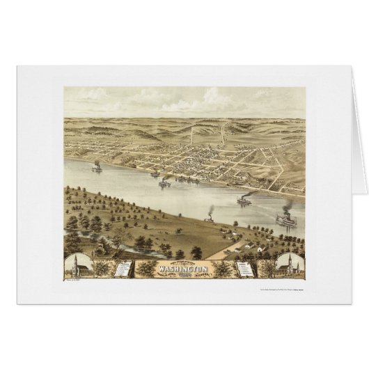 Washington, MO Panoramic Map - 1869 Cards (Front Horizontal)