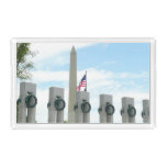 Washington Monument and WWII Memorial in DC Acrylic Tray