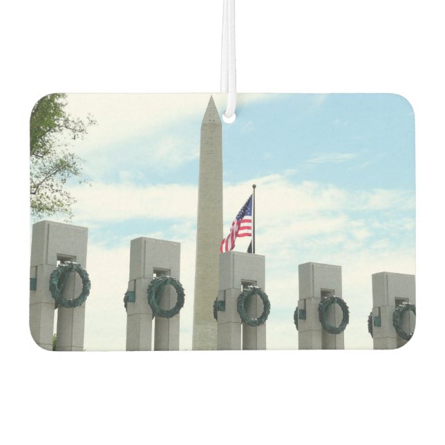 Washington Monument and WWII Memorial in DC Air Freshener (Front)