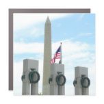 Washington Monument and WWII Memorial in DC Car Magnet