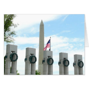 Washington Monument and WWII Memorial in DC Card