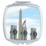Washington Monument and WWII Memorial in DC Compact Mirror
