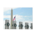 Washington Monument and WWII Memorial in DC Doormat