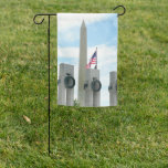 Washington Monument and WWII Memorial in DC Garden Flag