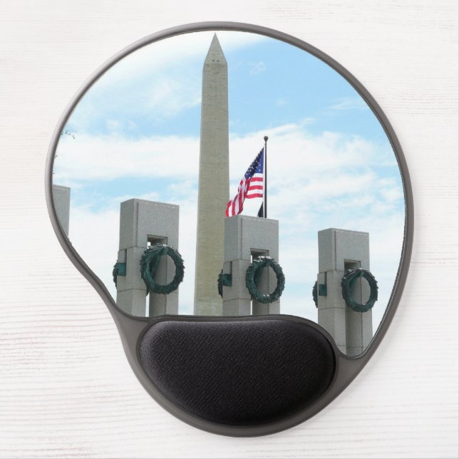 Washington Monument and WWII Memorial in DC Gel Mouse Pad (Front)