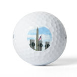 Washington Monument and WWII Memorial in DC Golf Balls