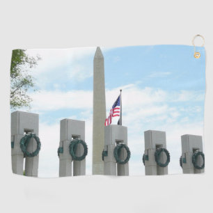 Washington Monument and WWII Memorial in DC Golf Towel