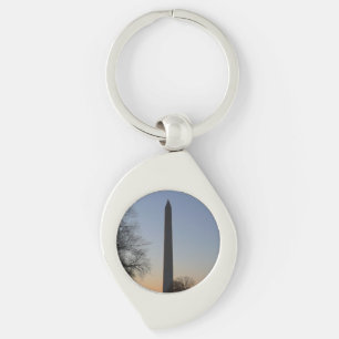 Washington Monument and WWII Memorial in DC Keychain